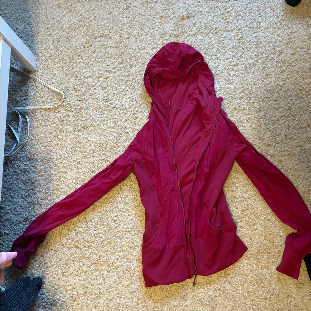 Lulu lemon reverse ruby red jacket!